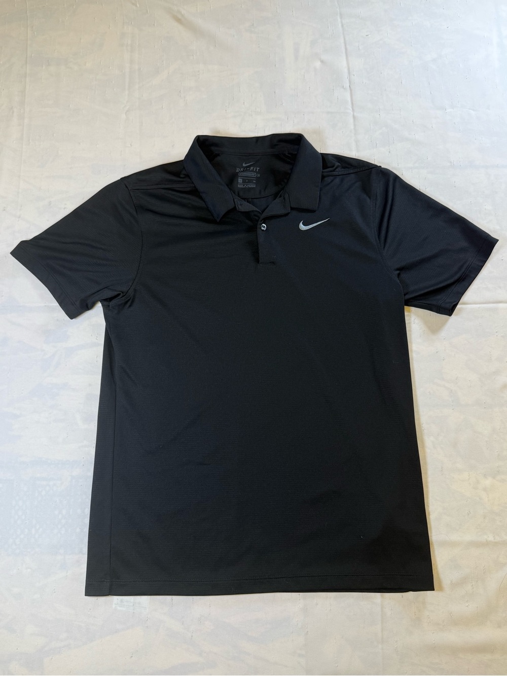 Nike Black Men's Performance Polo with Silver embroidered Swoosh
